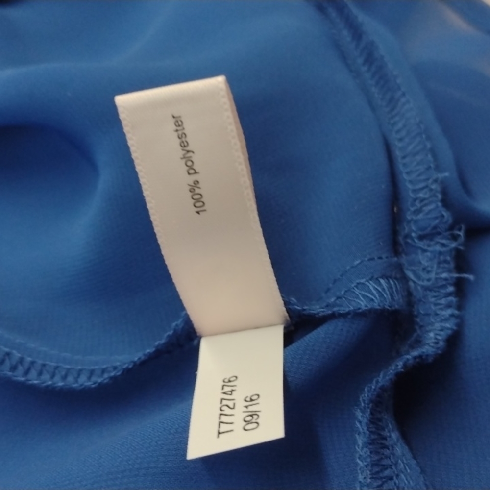 NWT The Limited Blue Sheer Ruffle Bell Sleeve Top Small - Picture 10 of 11